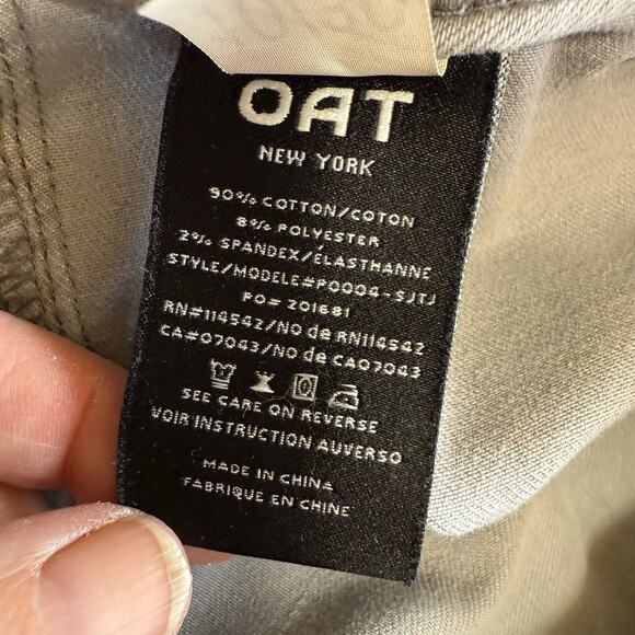 Oat New York Jeans Women's 10/30 Light Wash Blue/Gray High Rise Wide Leg Raw Hem - Picture 5 of 10